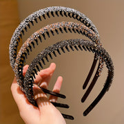 Girls Resin Hairbands Set 3 with Rhinestones for Ages 3-14