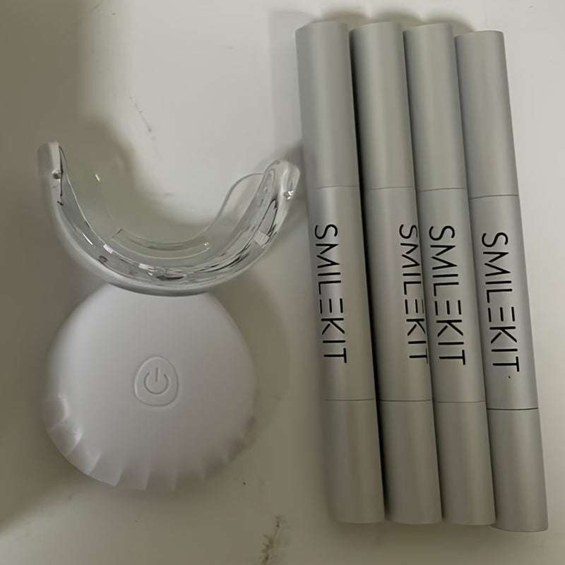 Kit de limpieza dental para el hogar con luz LED, guía de sombra, acelerador, recargable por USB