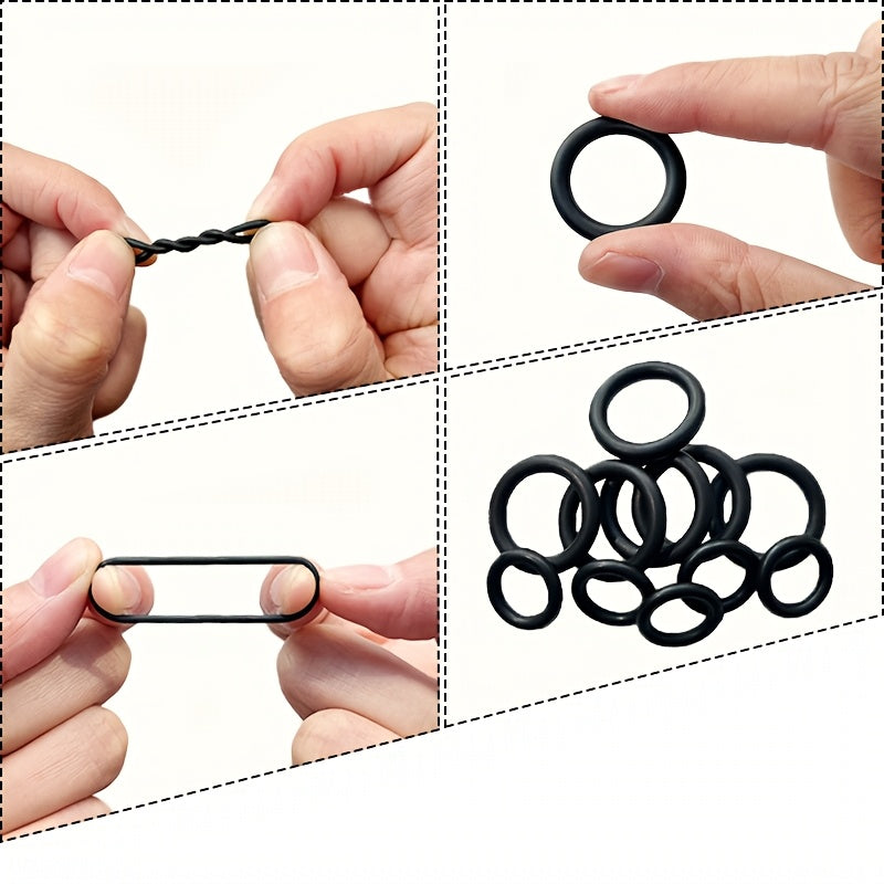 225pcs Rubber O-Ring Assortment Kit 18 Sizes Oil-Resistant Sealing Gaskets for Plumbing Automotive
