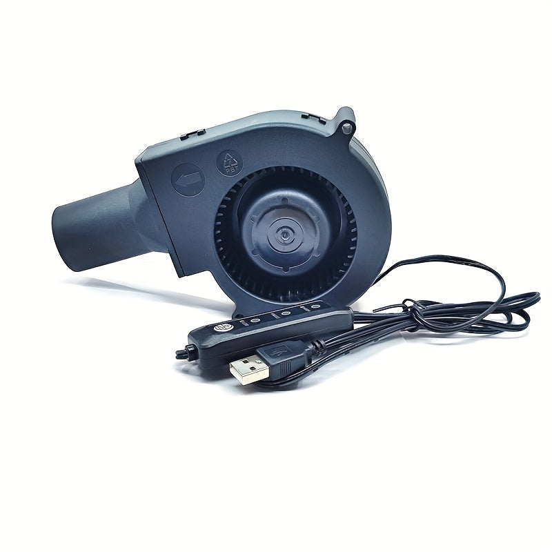 Kuchli portativ USB ventilyatori, quvur bilan, sozlanadigan tezlik va katta havo oqimi bilan ish stoli uchun sovutish.