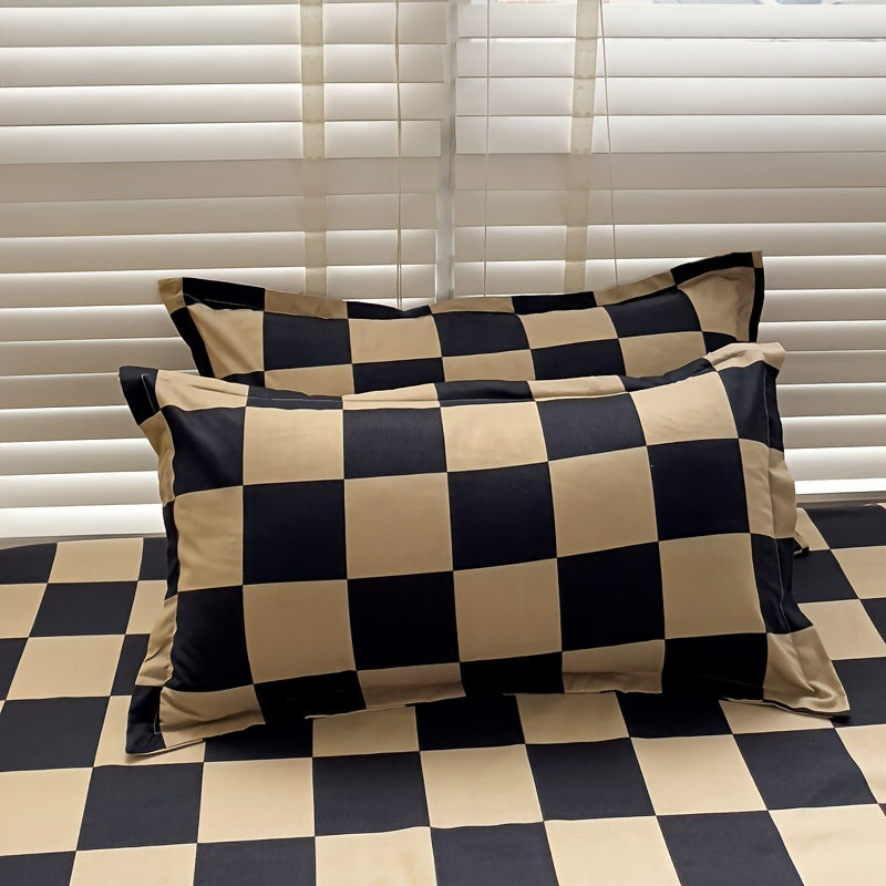 Geometric Print Pillowcase for Dorms and Bedrooms Soft Cozy Easy to Clean