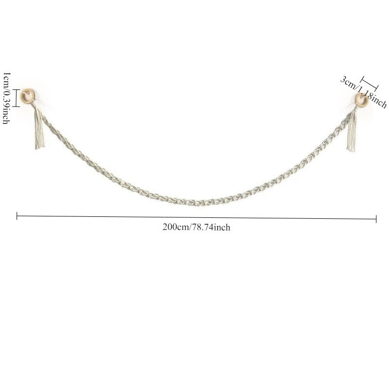 Tog'ora bilan osilgan tasma bilan to'quv yumshoq to'radan yasalgan sumka saqlash, uyda kiyim, shlyapa va paypoqlarni tartibga solish uchun mukammal.