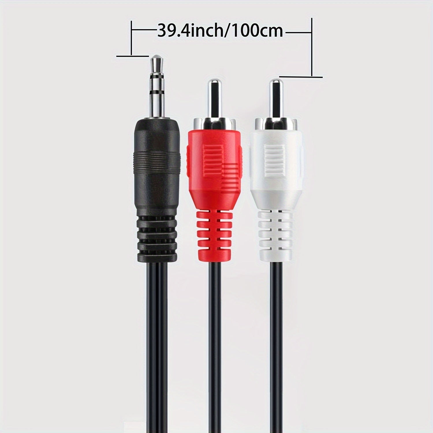 3.5mm to 2RCA Audio Cable 50ft Stereo Y Adapter for Smartphones Tablets Speakers HDTV