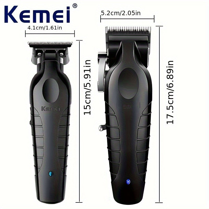 Electric Hair Trimmer Portable Rechargeable 2-in-1 Shaver & Clipper with 12 Attachments