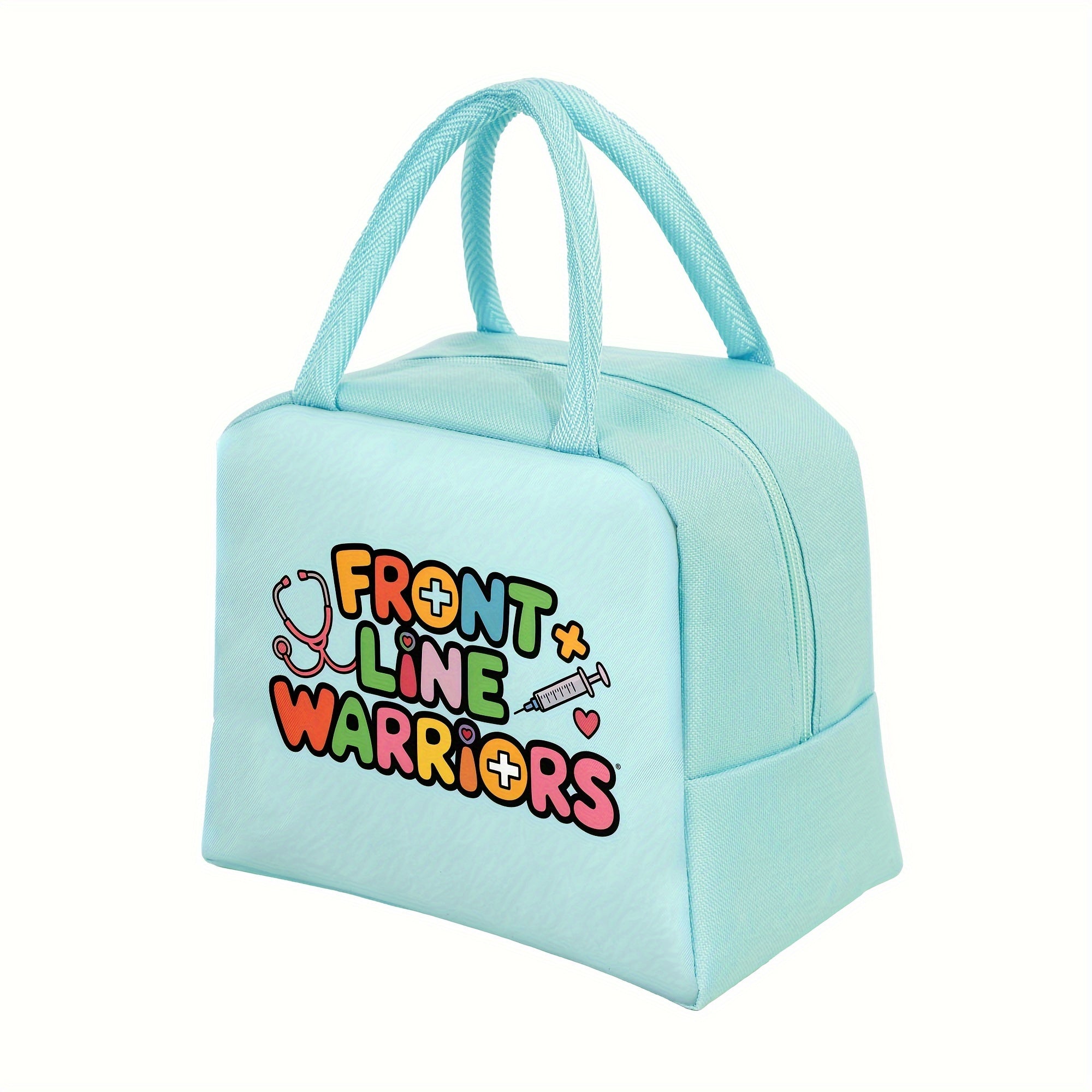 Insulated Lunch Tote for Work Travel or Picnic, Oxford Cloth, Easy Carry