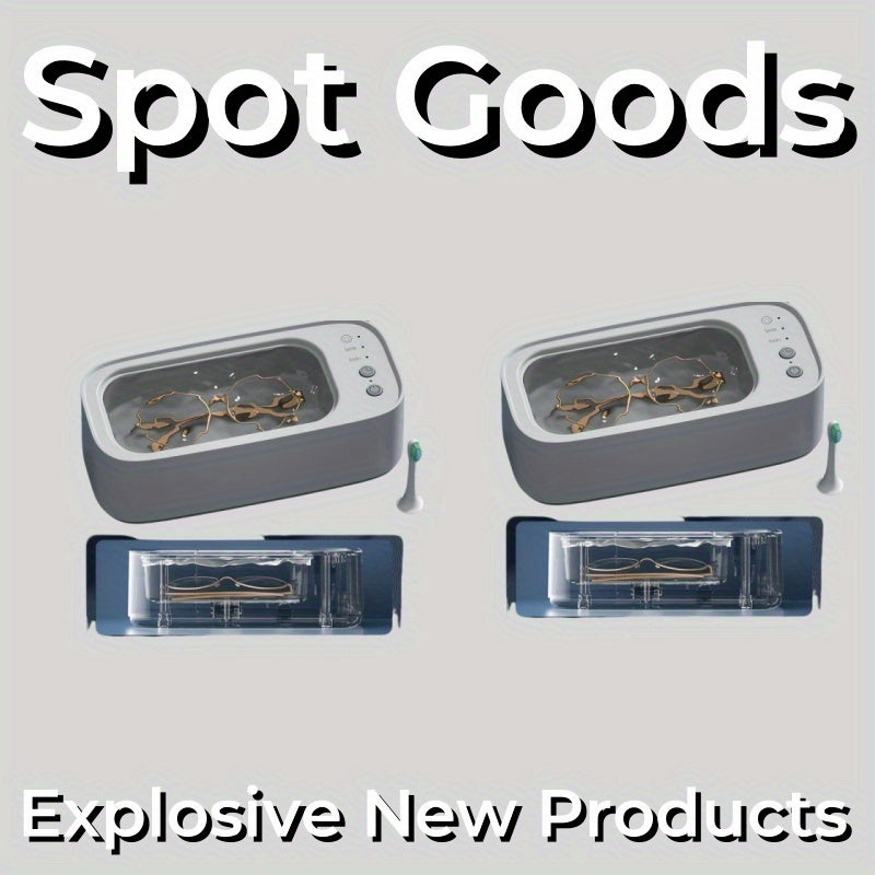 Rechargeable Ultrasonic Jewelry Cleaner Dispenser for Personal Care Items Deep Cleaning