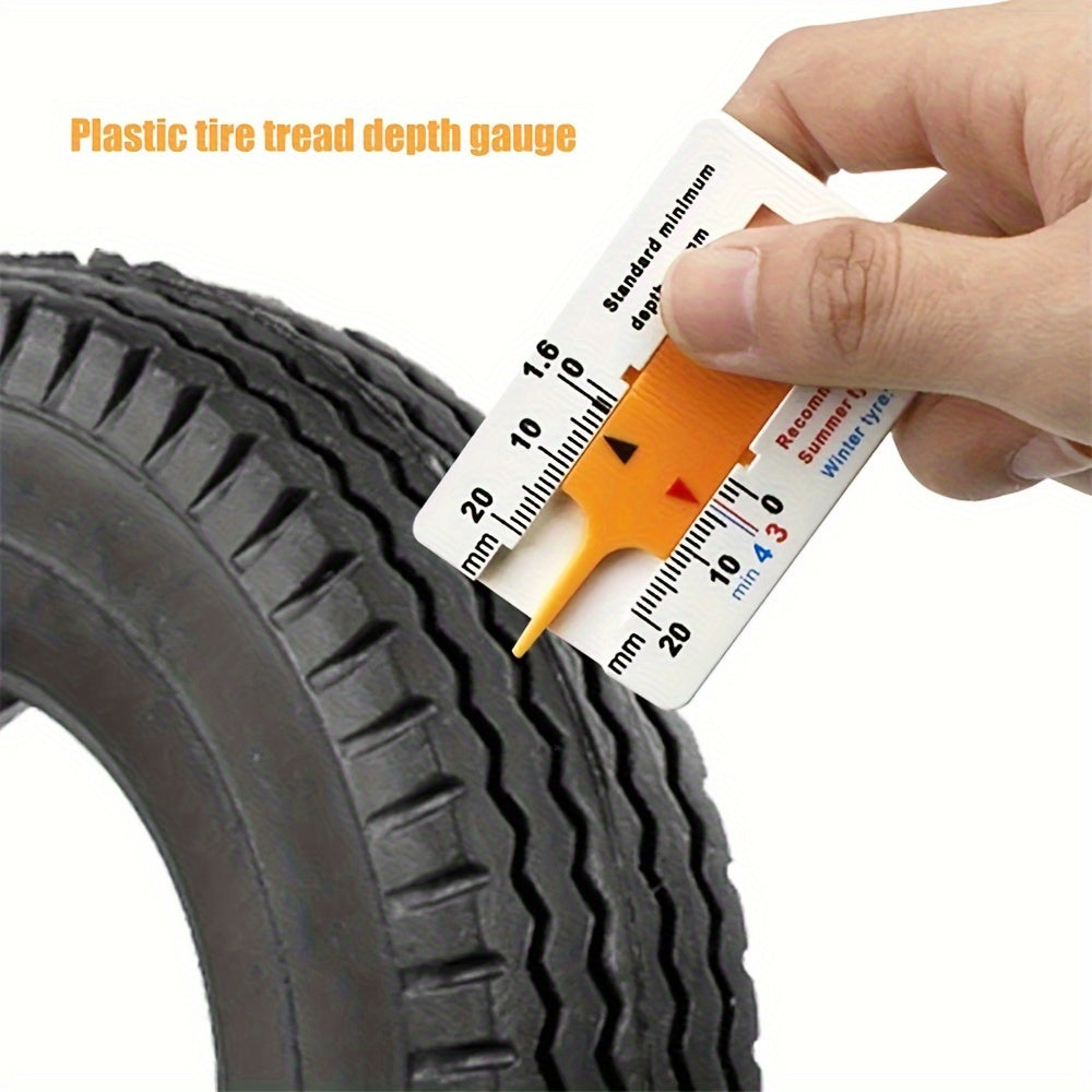 Universal Car Tire Tread Depth Gauge Plastic Tread Measure Tool 0-20mm