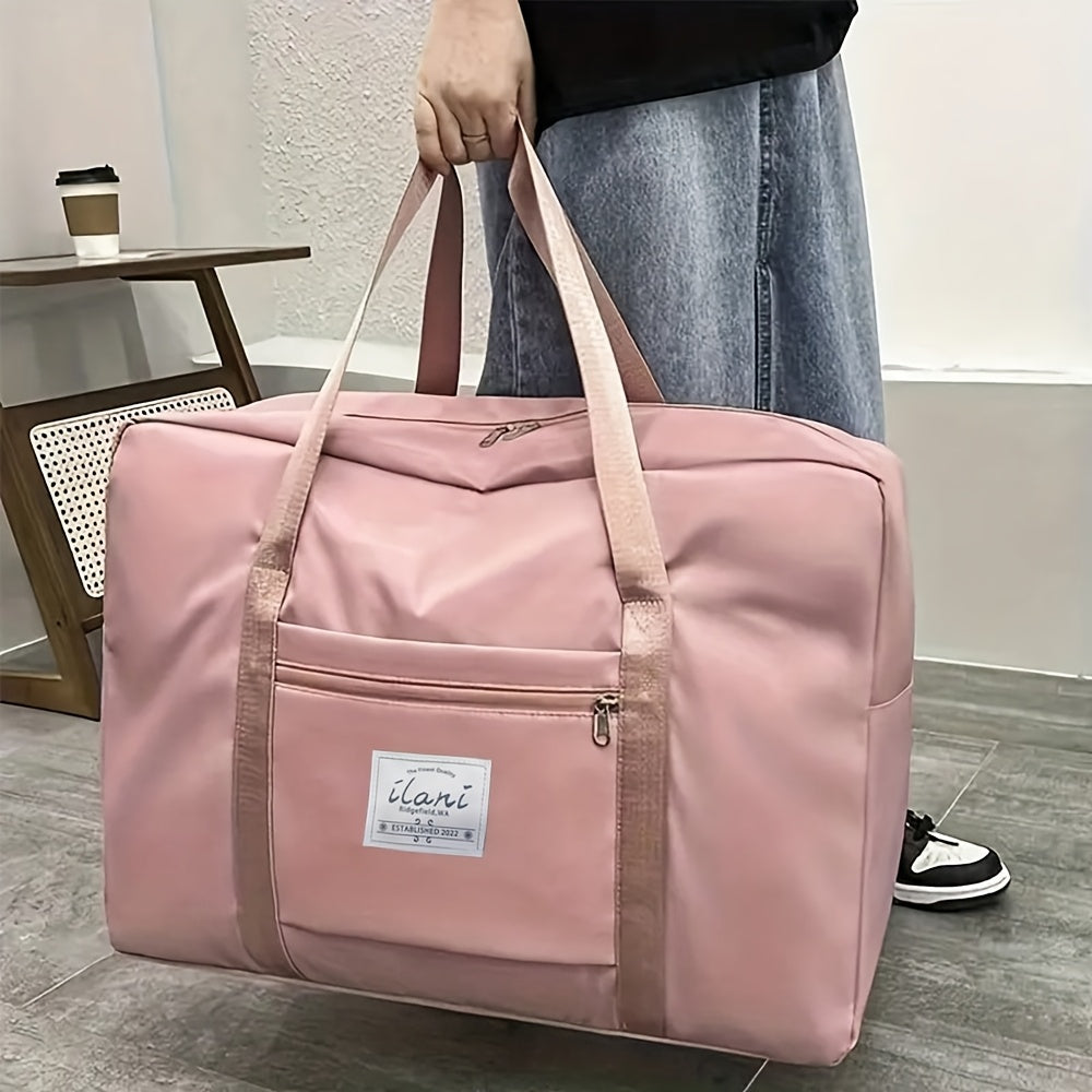 Foldable Travel Luggage Bag with Zipper, Lightweight, Large Capacity for Sports and Storage