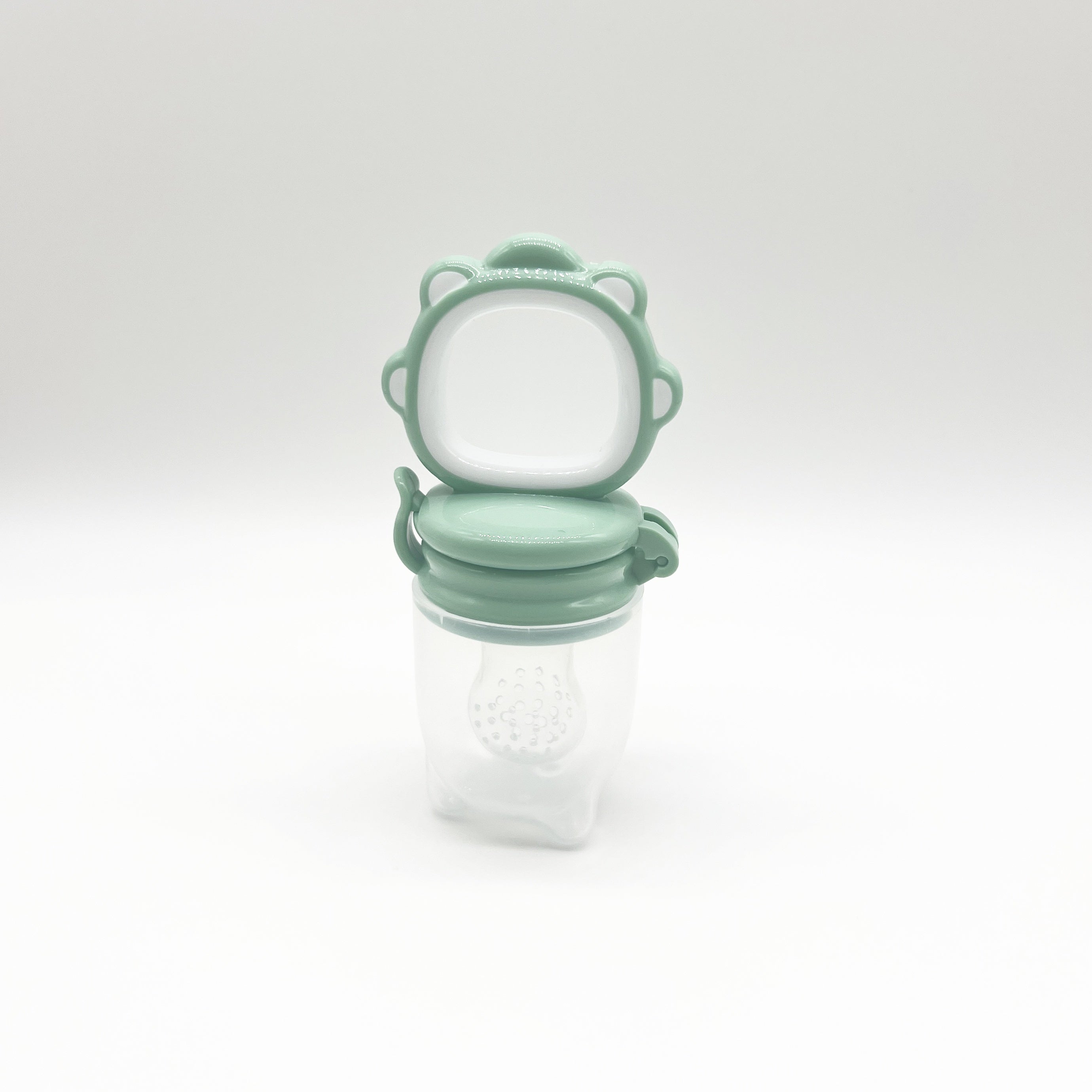 Oʻgʻilcha silikon tishlagichlar, meva va sabzavot sumkalar bilan, oq, yashil, pushti