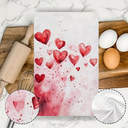 Set of 2 Valentine's Day Kitchen Towels Love Hearts Ultra Soft Absorbent 16x24 Inches