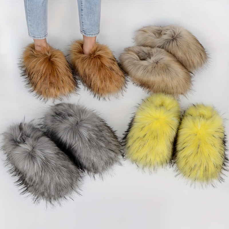 Ayollar uchun mo'rt faux mo'rtli shlyapka bilan qalin shlyapa, yumshoq tag, qulay qishli mo'rtli poyabzal