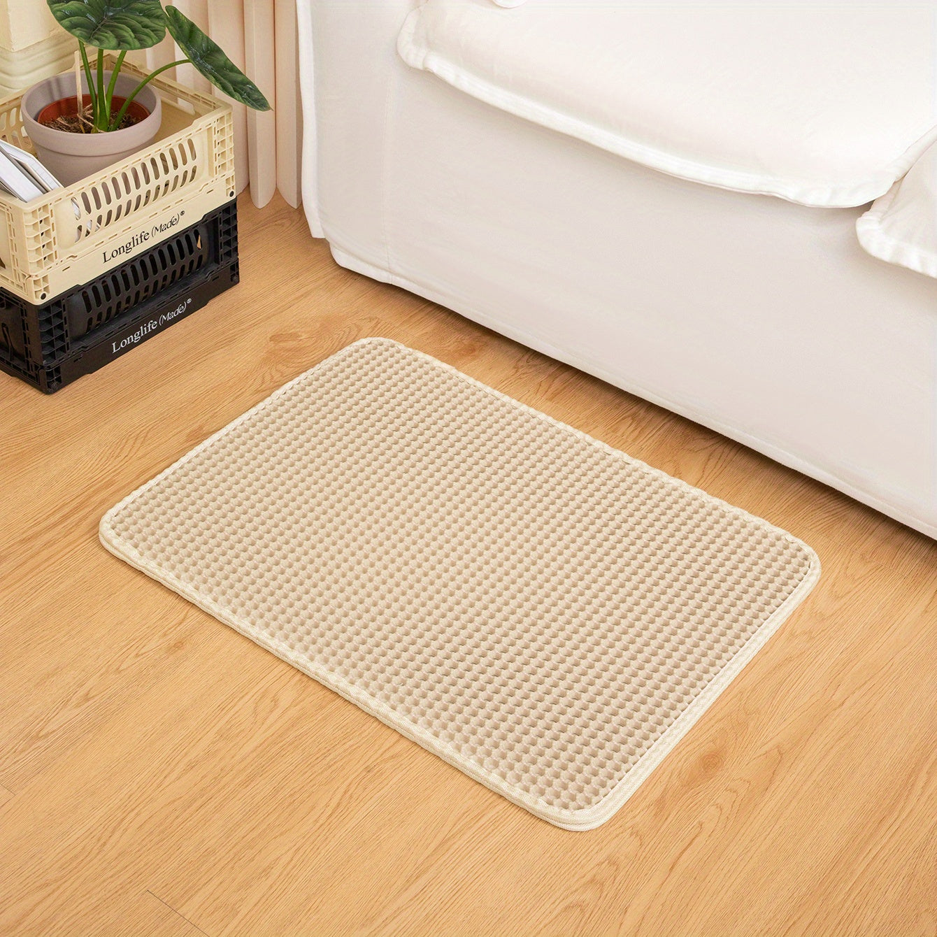 Double Layer Honeycomb Cat Litter Mat Waterproof Washable Reusable Indoor