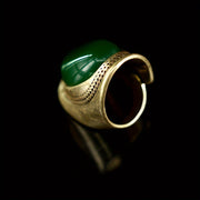 Adjustable Natural Agate Ring for Weddings and Parties