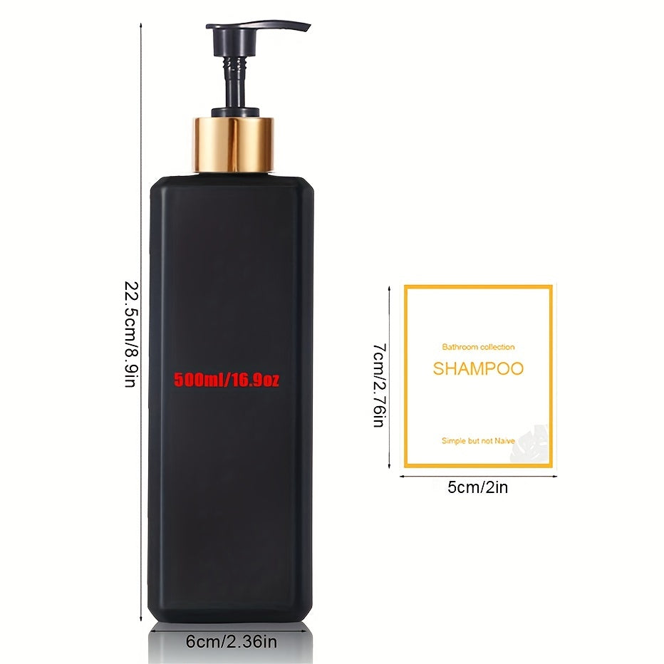 3-Piece Soap Dispenser Set Waterproof Labels Bathroom Accessories Home Decor