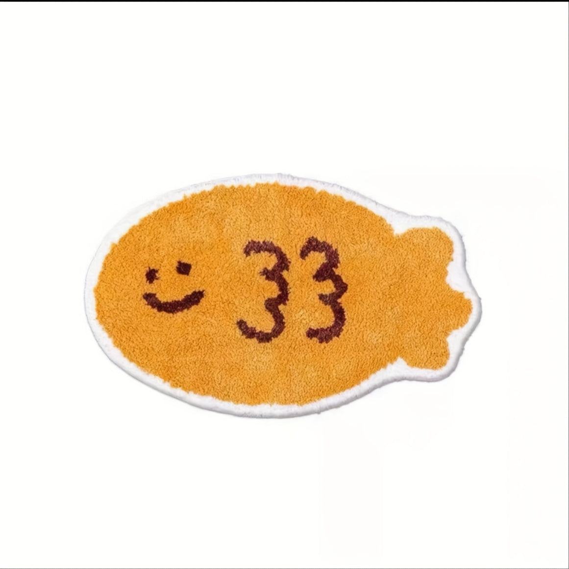 Baliq shaklidagi hudud gilami, suvni yaxshi so'radigan hammom kirish matosi, sirpanmaydigan, mo'ynali bezak