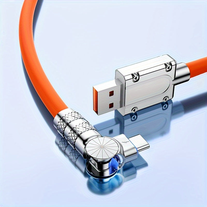 USB-C Fast Charging Cable 100W 6A Durable Liquid Silicone Data Transfer Compatible with Android Phones