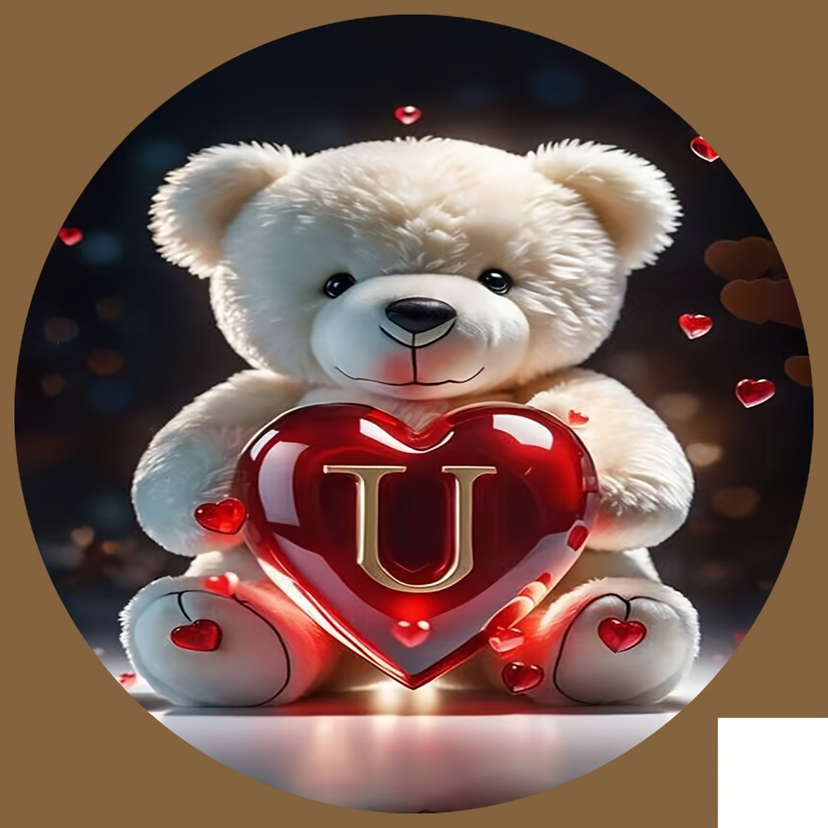 Animal Series Bear Alphabet Wooden Coaster for Drinks and Gifts