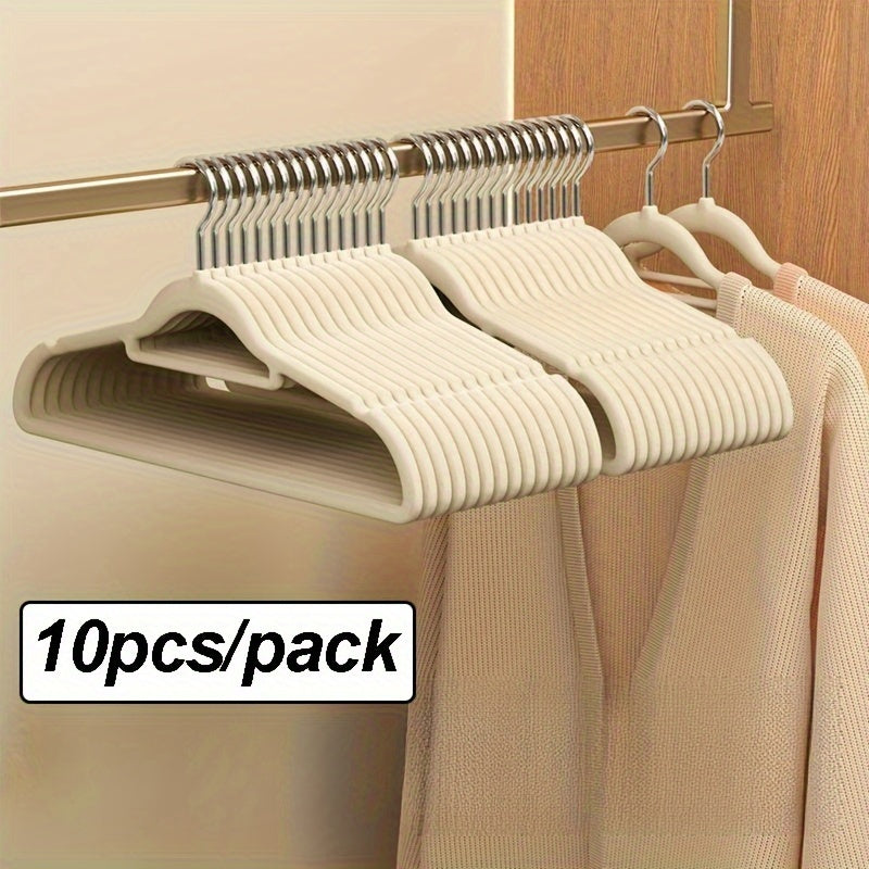 10 Velvet Clothes Hangers Space-Saving Durable for Coats Skirts Pants