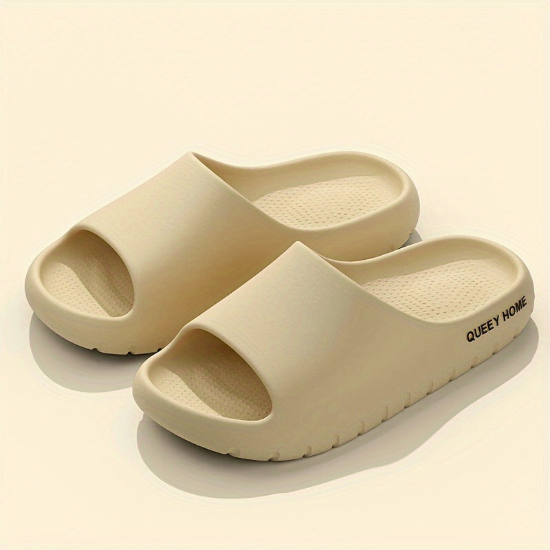 Women's Solid Color Slides Open Toe Indoor Bathroom Shoes
