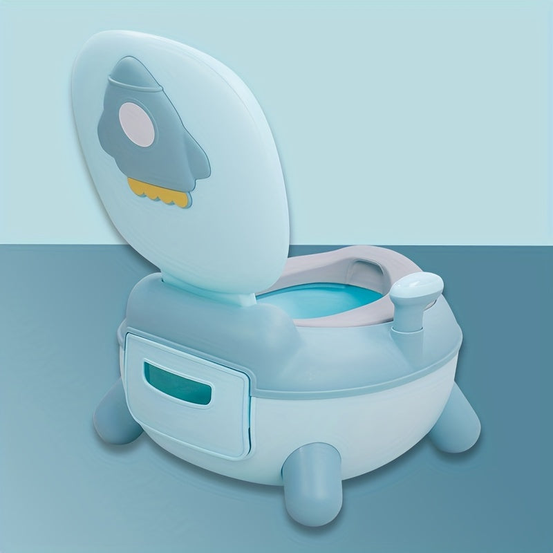 Kids Potty Chair for Toddlers 8 Months to 6 Years Rocket Pattern Plastic Safe PP