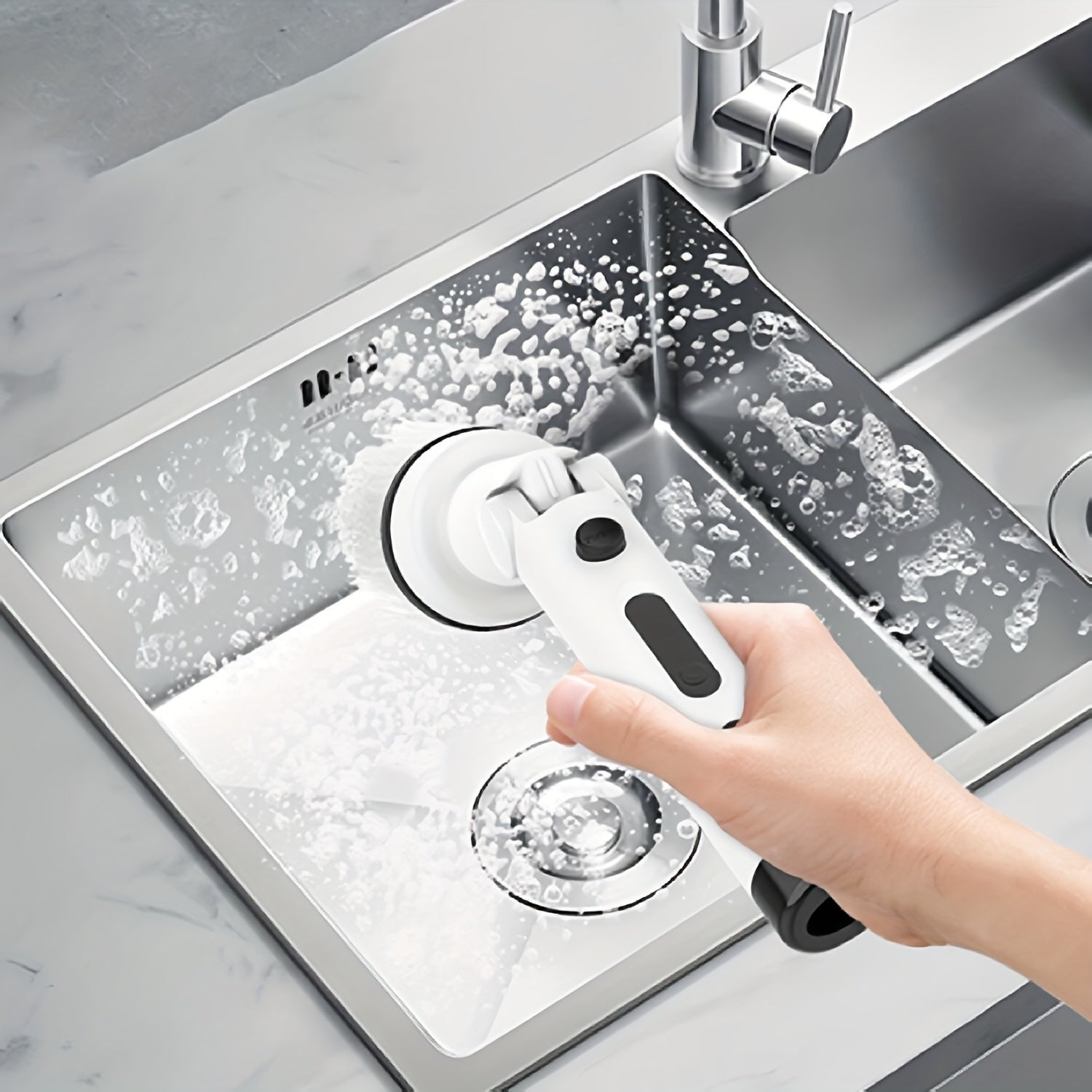 Wireless Electric Cleaning Brush with 9 Replaceable Heads and Adjustable Handle