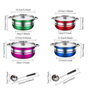 Stainless Steel Cookware Set 10 Pieces with Lids, Versatile Pots and Pans