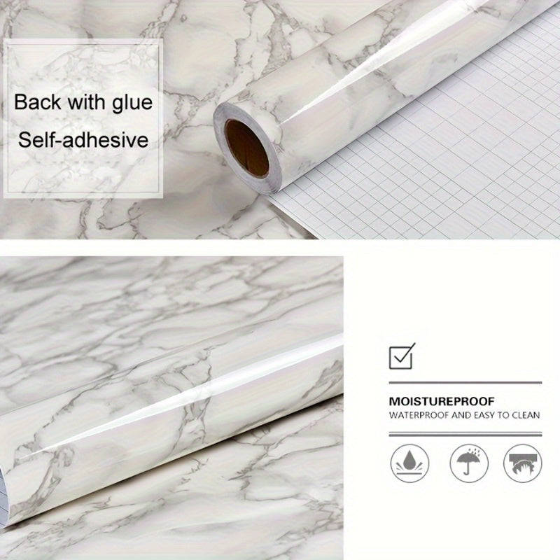 Marble Pattern Self-Adhesive Wall and Table Sticker Waterproof Heat-Resistant Oil-Resistant