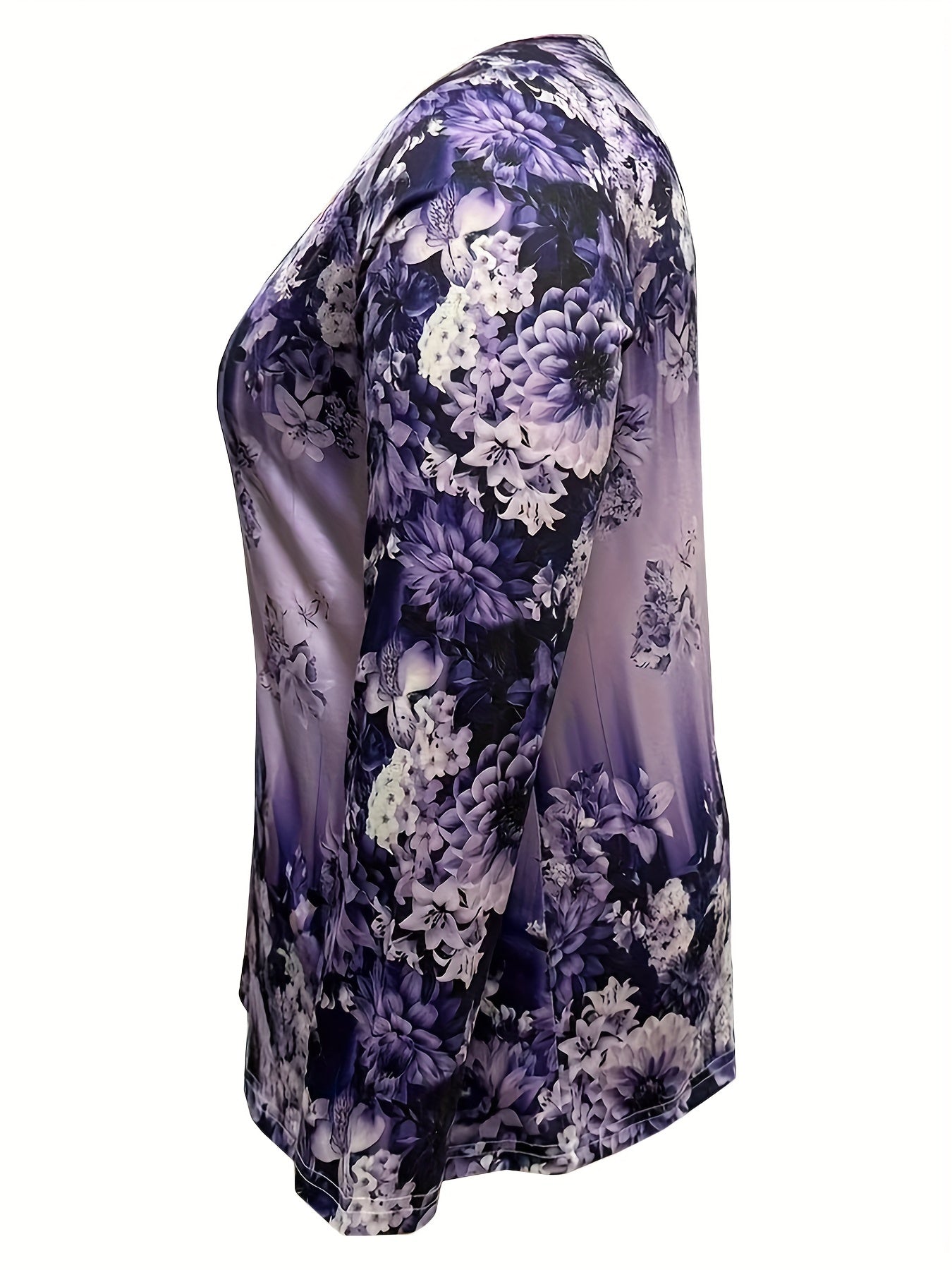 Plus Size Women's Printed Top Casual Short Sleeve T-Shirt