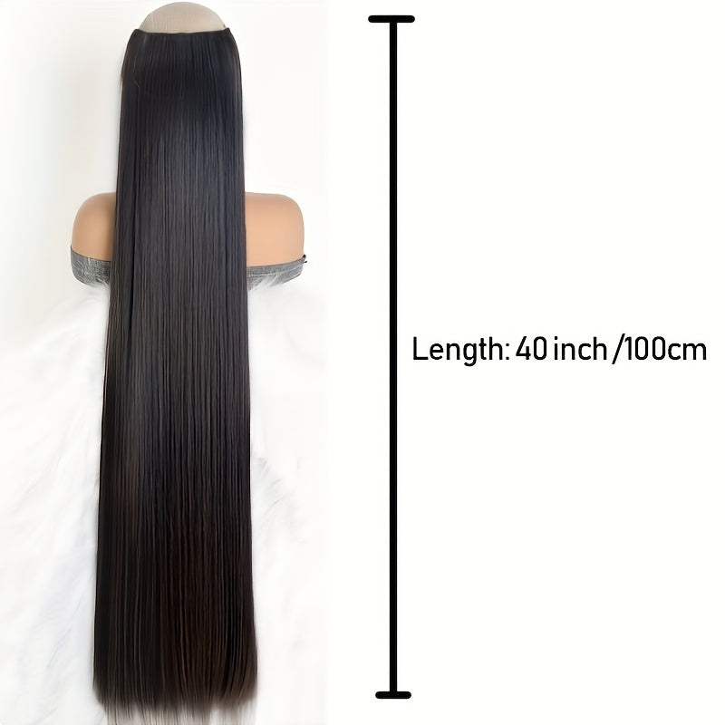 Women's 101.6cm Silky Straight Clip-In Hair Extension for All Hair Types
