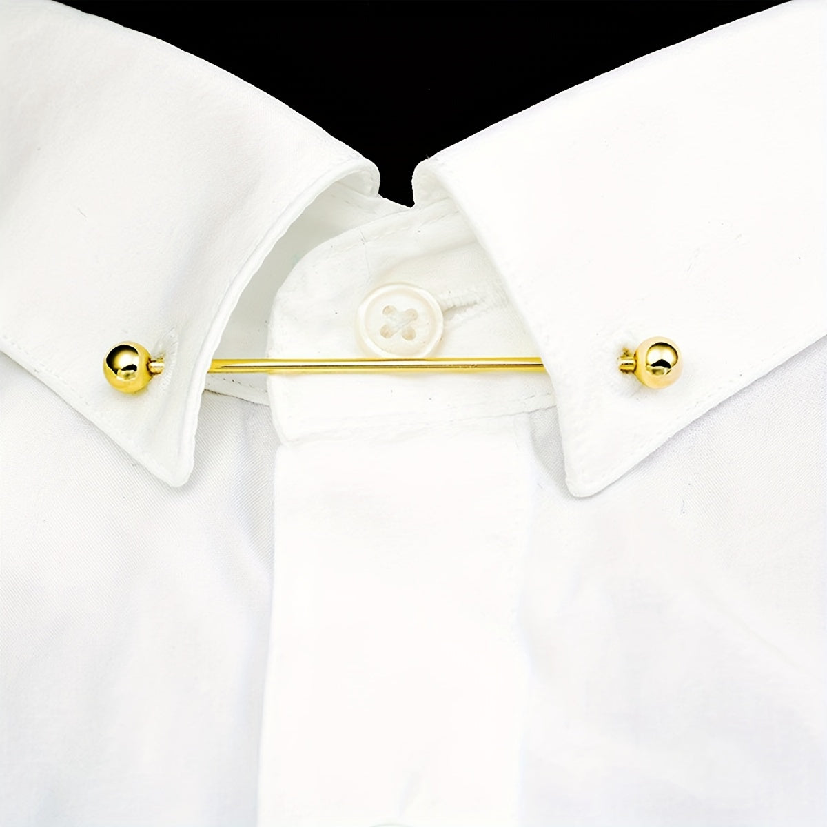 Men's Business Tie Pin Set with Shirt Collar Buttons and Buckle Clips