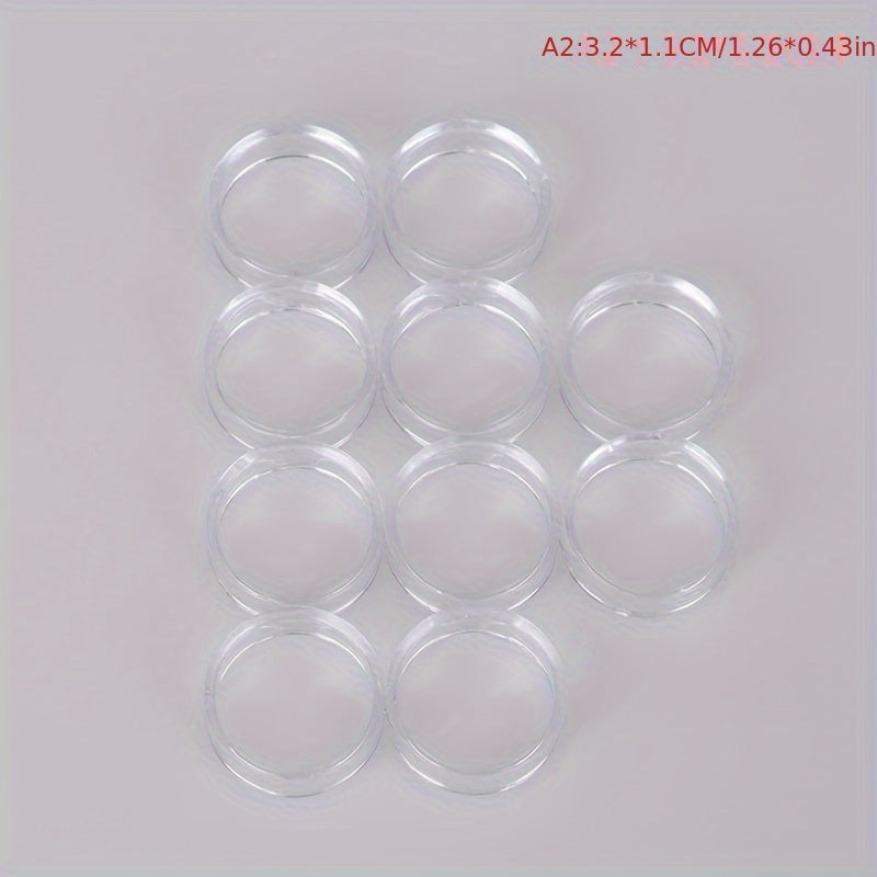 10 dona shaffof akrilik kristal shar ko'rsatkichlari uchun zargarlik buyumlari soatlar uy bezatish