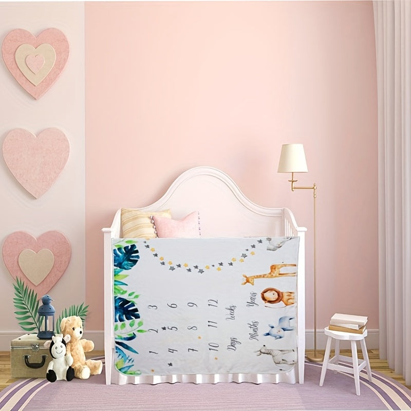 Baby Milestone Blanket for Newborn Photography Full Moon Background Cloth Infant Growth Prop