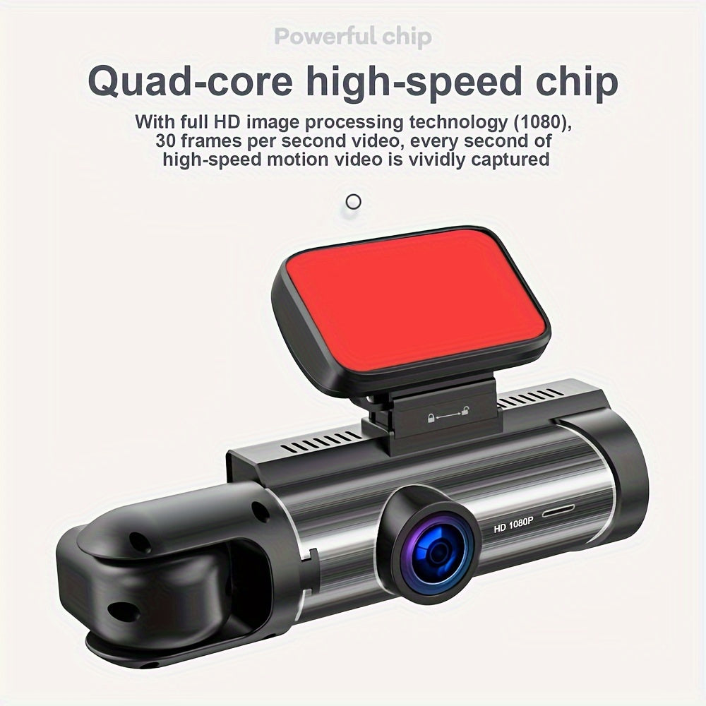 Dual-Lens 3.16 Inch Dash Camera 1080P HD Front Night Vision Rear 480P Wide Angle