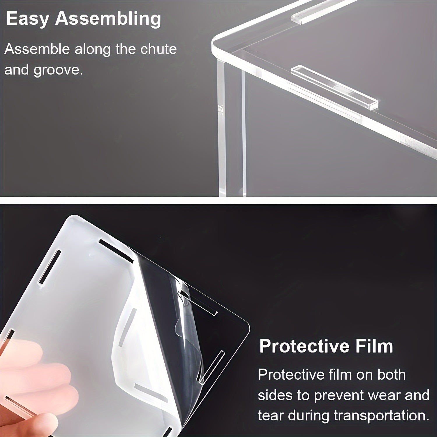 Acrylic Display Case with Door for Collectibles and Toys 10-15 Inch H x 20-25 Inch W