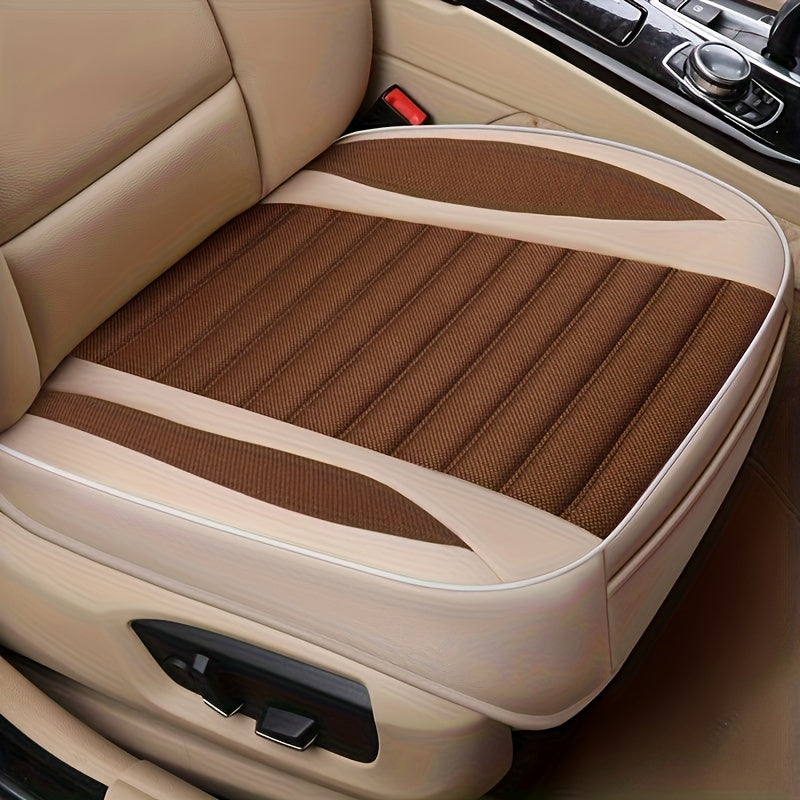 Hemp Fabric Car Seat Cushion Non-Slip Lightweight Universal Fit