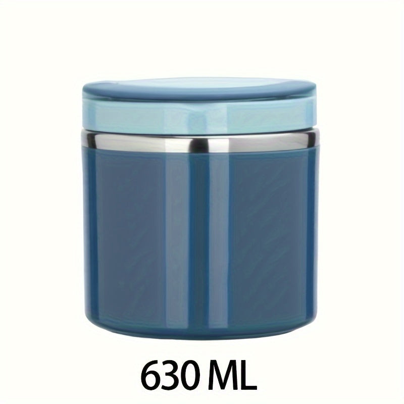 Gran tarro de almuerzo aislado de acero inoxidable de gran capacidad, recipiente reutilizable para sopa y desayuno