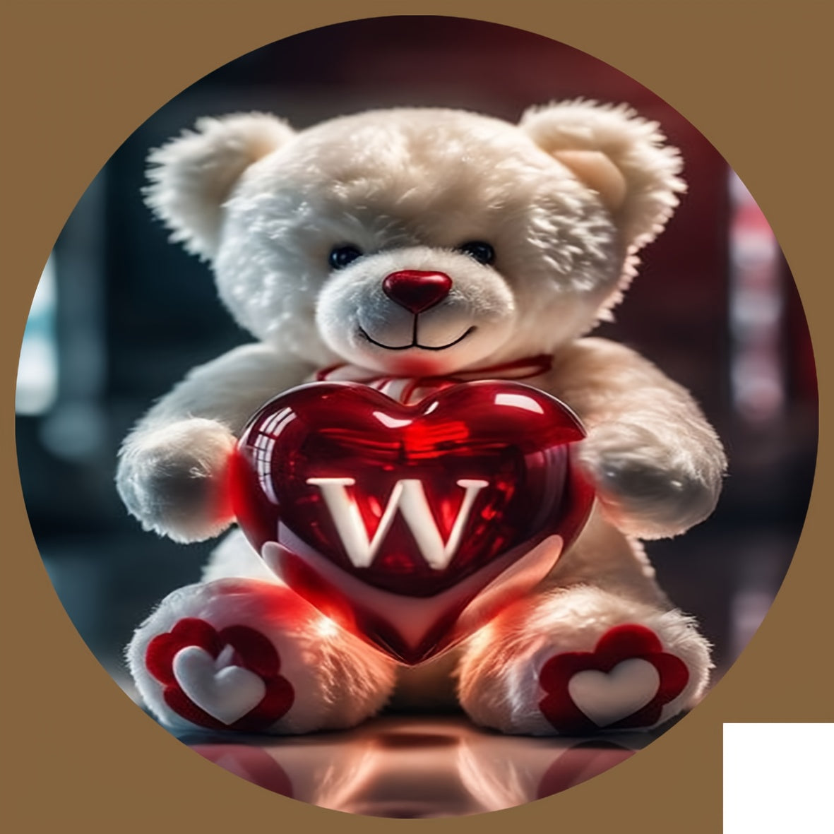 Animal Series Bear Alphabet Wooden Coaster for Drinks and Gifts