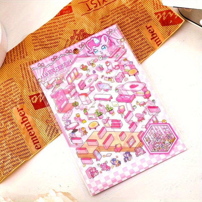 3D Наклейки для ландшафта хранения для миниатюрных сцен Маленький дом Журналинг DIY Облегчение стресса