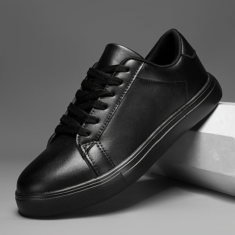 Men's White Lace-Up Sneakers with MD Sole and EVA Insole for Casual and Running