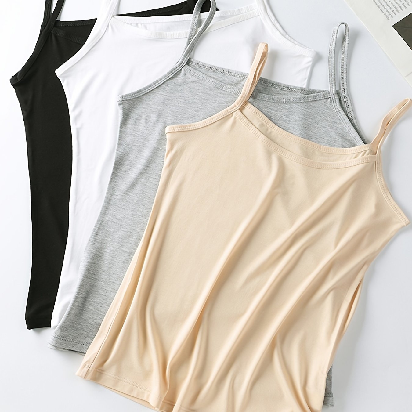 Women's Cotton Bralette Vest Set for Home Wear 4-Piece