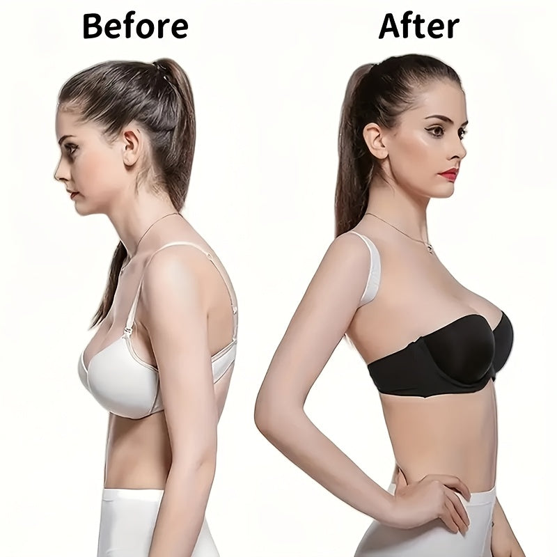 Breathable Polyester Posture Corrector for Back Support in Black Pink Beige