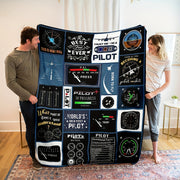 Manta de piloto de franela para hombres para entusiastas de la aviación, suave y cómoda, regalo