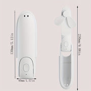 Pink Mini Portable Fan with Power Bank USB Rechargeable for Camping Travel Beach