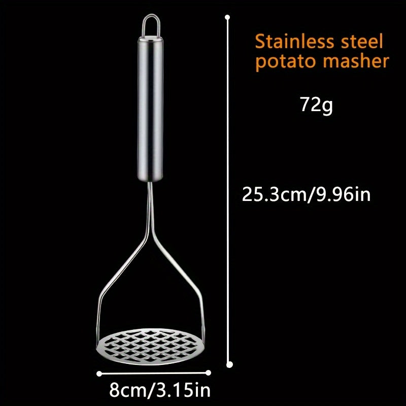 Stainless Steel Potato Masher Food-Safe Kitchen Tool for Mashing Potatoes