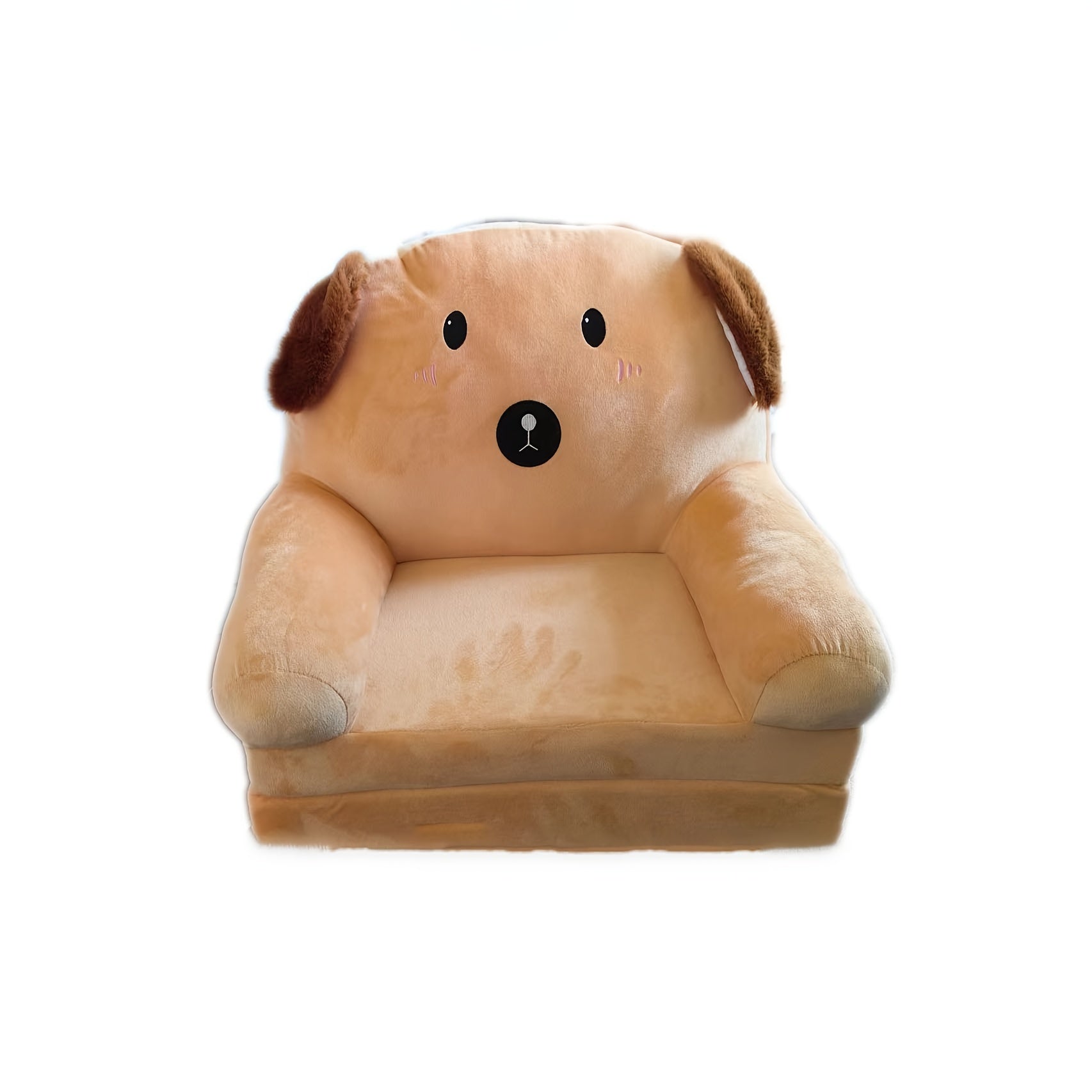 Foldable Kids Sofa Chair with Pillow Gray Cozy Recliner Lounge Seat