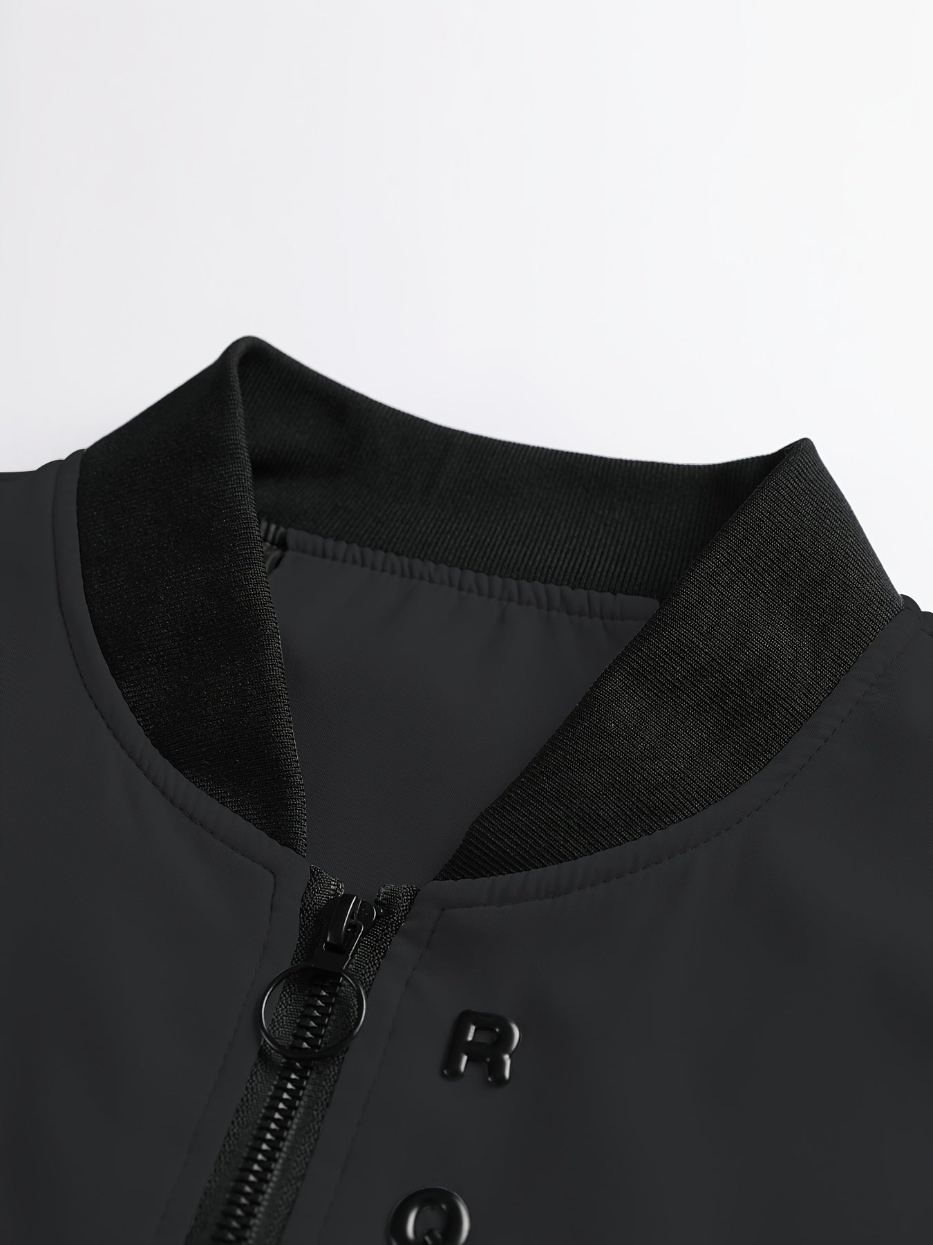 Plus Size Men's Windproof Jacket Casual Solid Zip Closure Fall Winter Polyester