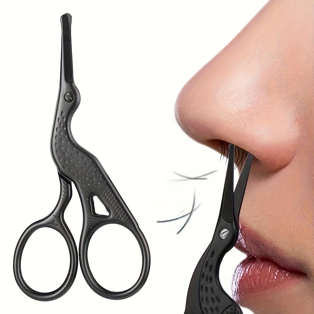 Unisex Stainless Steel Precision Nose Hair Scissors with Safety Tip