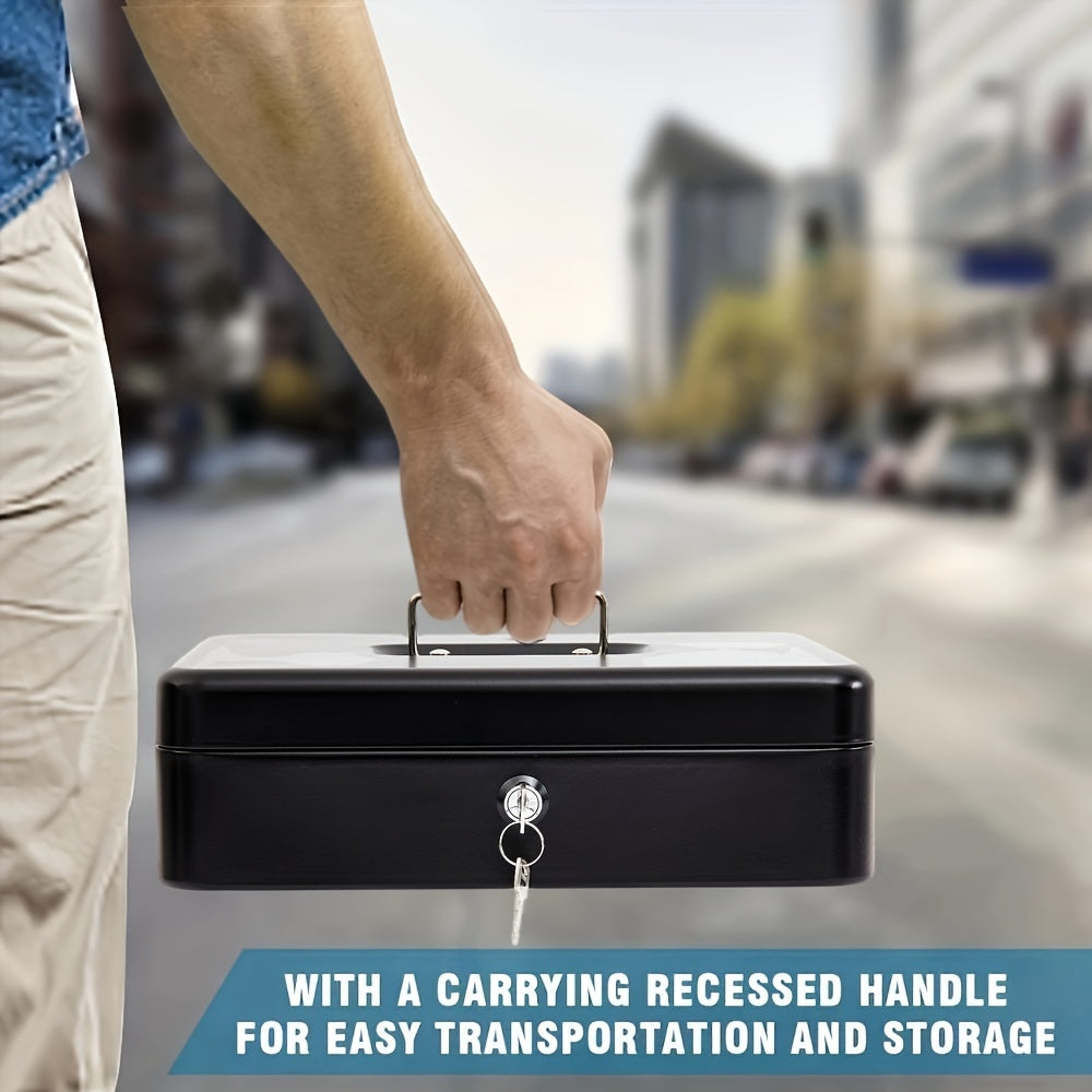 Iron Money Box with Lock for Cash Storage and Organization