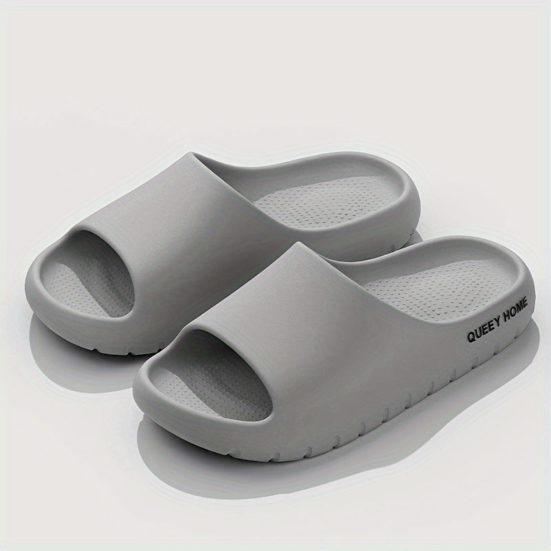 Women's Solid Color Slides Open Toe Indoor Bathroom Shoes
