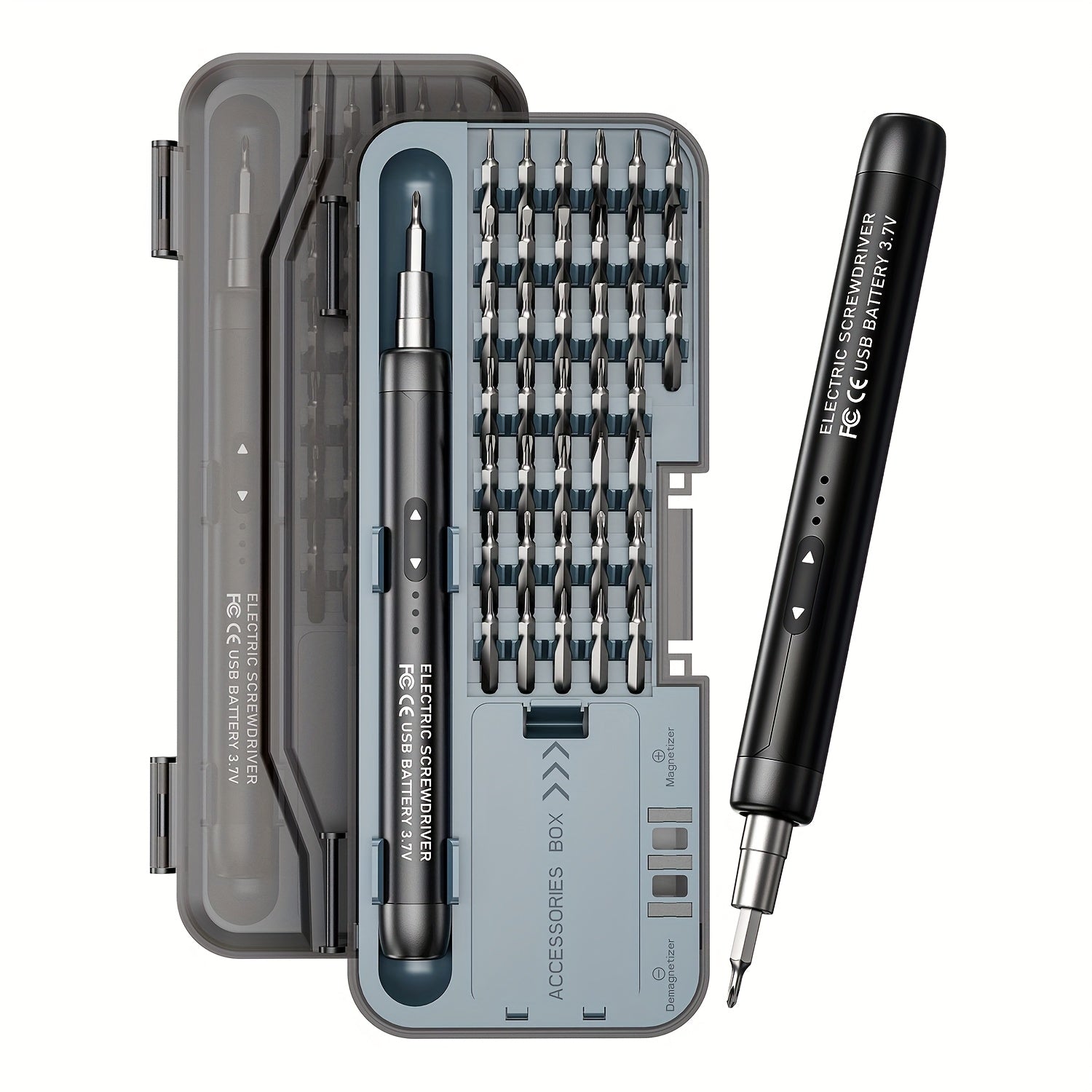 Cordless Electric Screwdriver Set with 38 Magnetic Precision Bits Rechargeable Lithium Battery for Phone Laptop Camera Watch and Computer Repairs